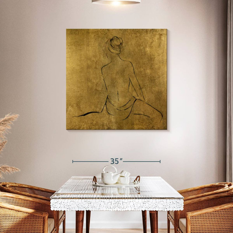 Leisha Golden Bather II, 39" H x 39" W