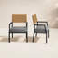 Fauteuil en acier tressé avec coussin Aiden-121450080