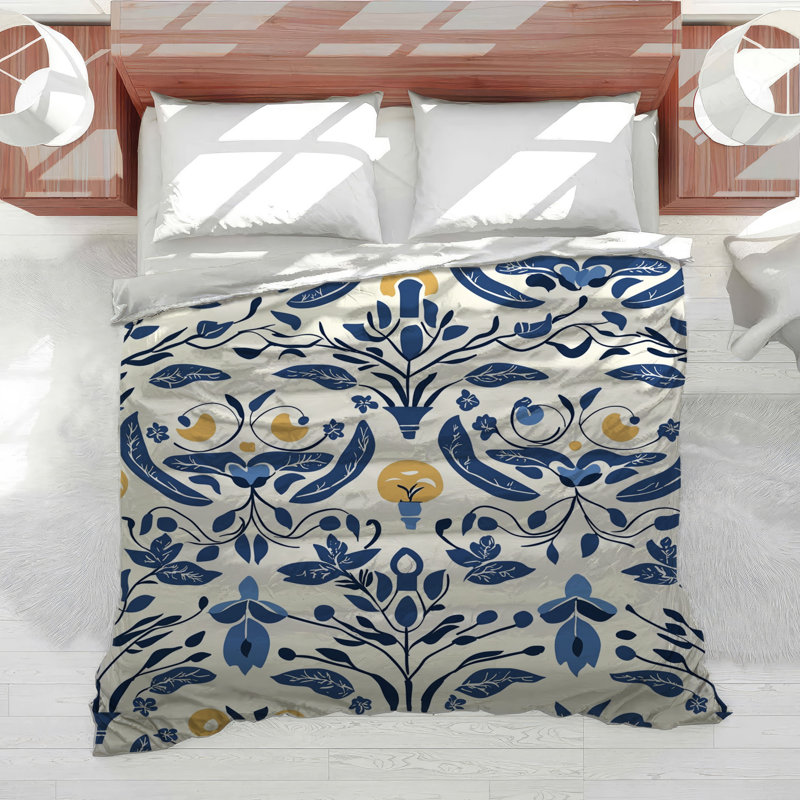 Housse de couette à motif floral, Housse de couette pour lit simple