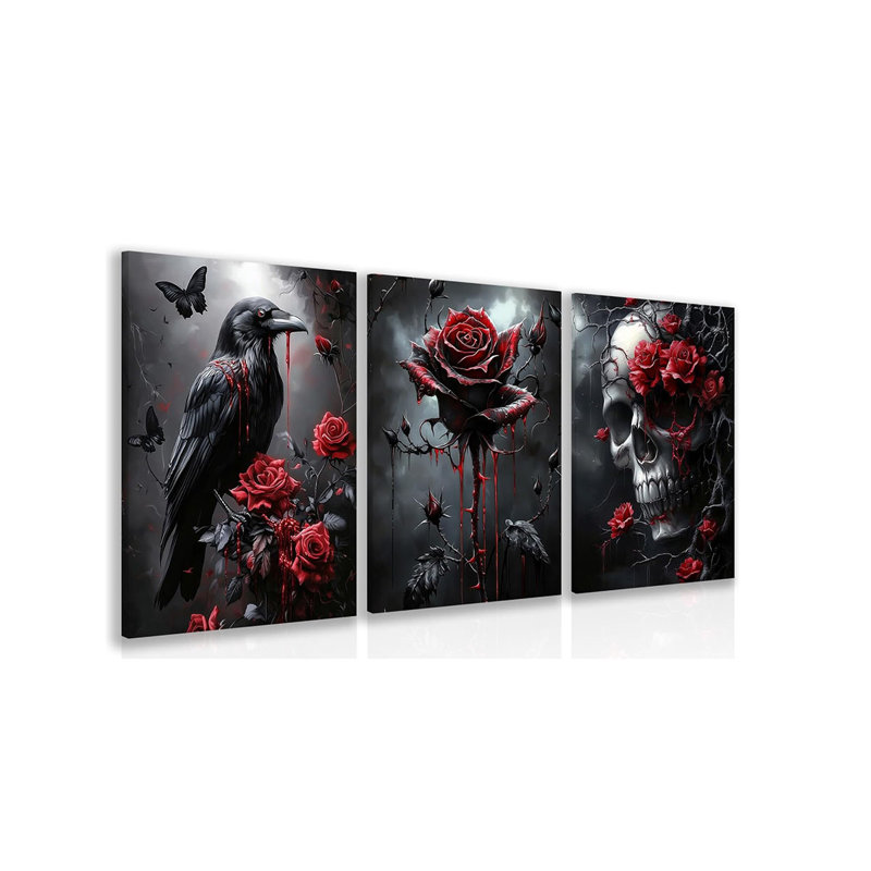 3 Piece Wrapped Canvas Print, 40cm H x 30cm W