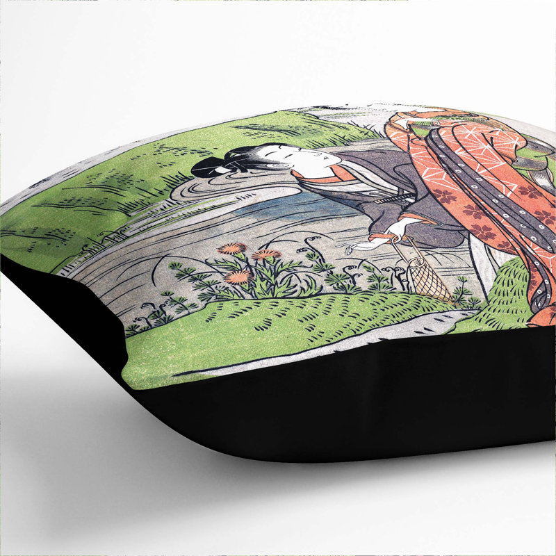 Square Throw Cushion, Black, 55cm H x 55cm W x 20cm D