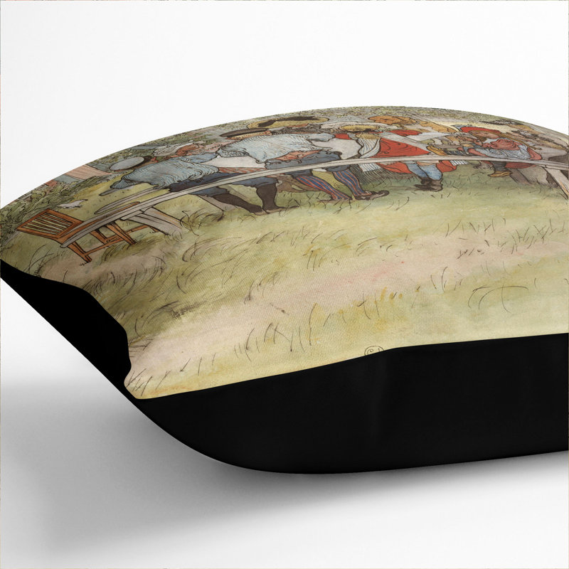Square Cushion, 55cm H x 55cm W x 20cm D, Black