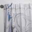 Rideau en velours moderne - obscurcissant - 1 panneau blanc et bleu Marble Rivers-90563648