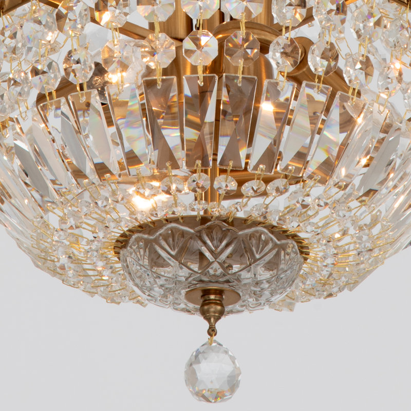 Sansom 12'' Aged Brass Chandelier