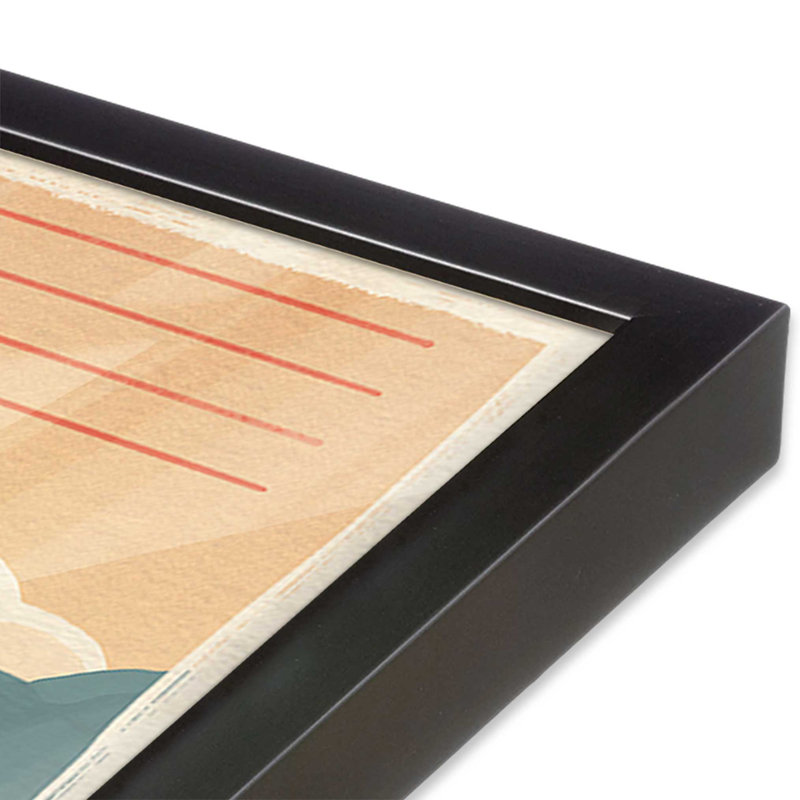 «Chasser les couchers de soleil», Cadre en zinc patiné, H 13,25 po x l 13,25 po