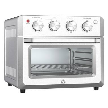 Mueller AeroHeat Convection Toaster Oven, 8 Slice, Broil, Toast, Bake,  Stainless Steel Finish, Timer, Auto-Off - Sound Alert, 3 Rack Position,  Removable Crumb Tray, Accessories and Recipes 