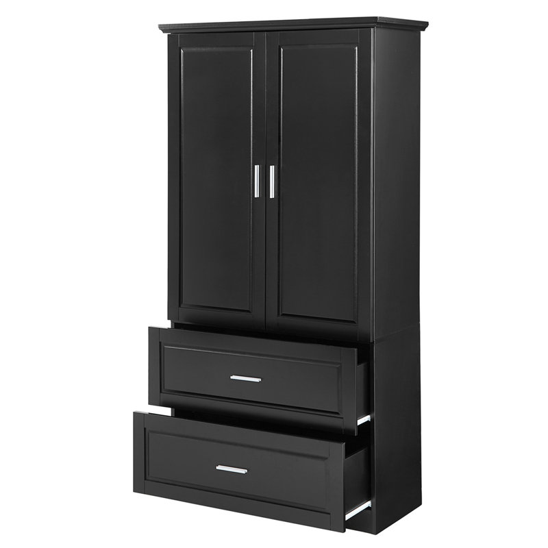 Tall Bathroom Storage Cabinet, Freestanding Linen Cabinet With 2 Doors And Drawers Bathroom Cabinet With Adjustable Shelf,