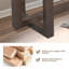 Console étroite 59 po - Pieds rectangulaires en bois d'hévéa-2088131700