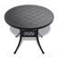5-Piece Set Of Cast Aluminum Patio Furniture, With Black Frame And Off-White Seat Cushions