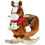 Chevaux à bascule et animaux avec molleton corail brun (polyester 100) et, 9,2 x 5,4 x 7,5 po