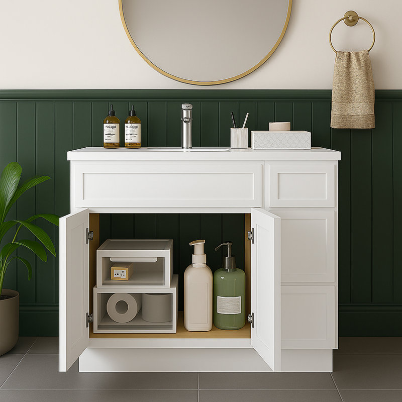 36'' Single Bathroom Vanity Base Only, White
