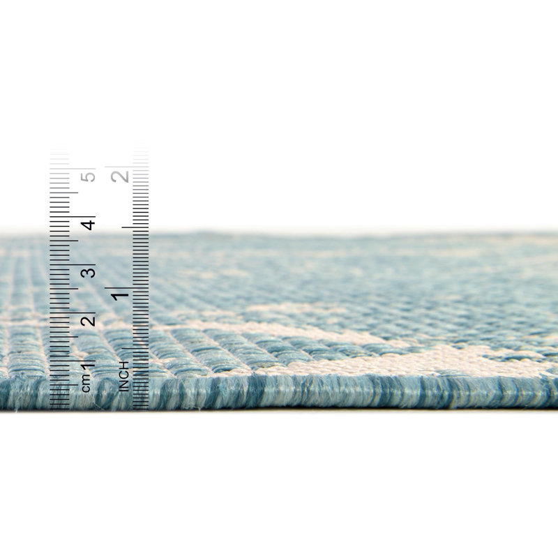 Medford Geometric Indoor / Outdoor Rug, Round 6'