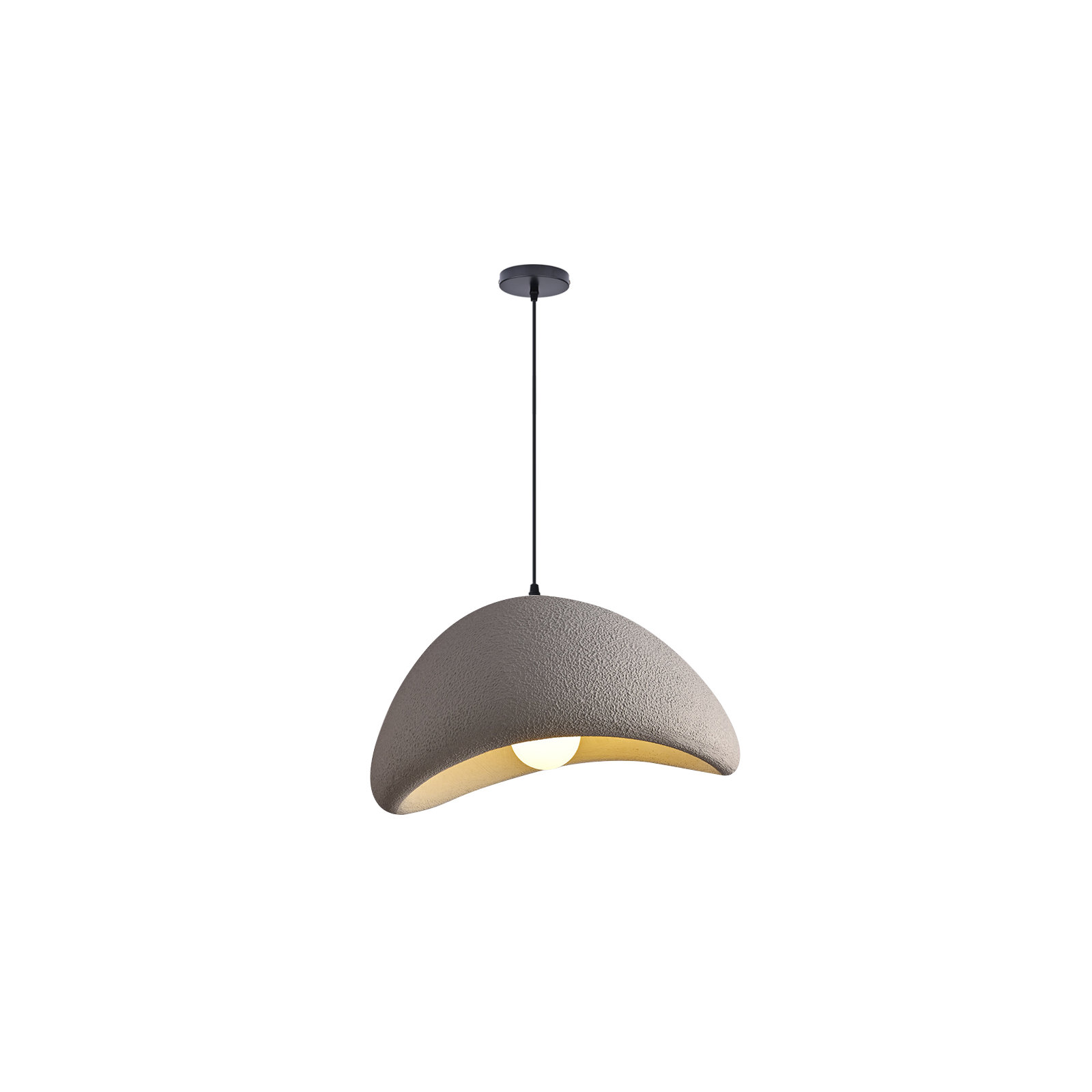 Danthony Single Light Polyester Dimmable Pendant, 8.66" H x 15.74" W x 15.74" D