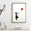Girl with Red Balloon by Banksy - Picture Frame Graphic Art Print on MDF-55732973-55732974