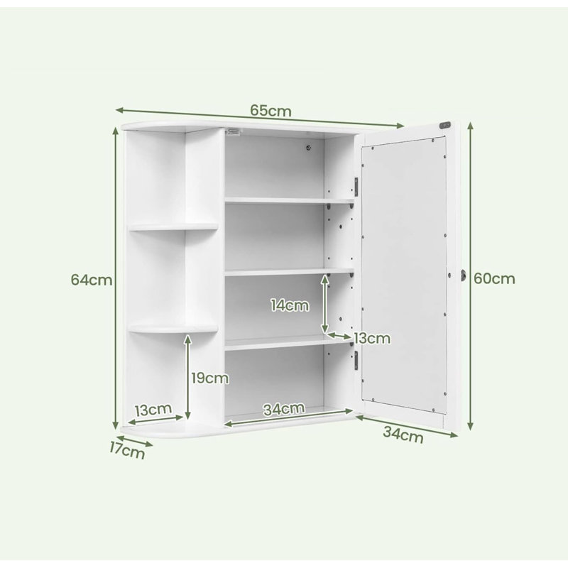 Mounting / Installation Required Bathroom Cabinet, White