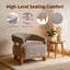 Fauteuil d'appoint de style tonneau, milieu du siècle, avec accoudoirs incurvés et structure en bois-12941997