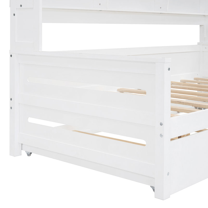 Lit de jour simple en bois avec tablette et lit gigogne, lit d'apparence élégante