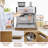 Sliding Tray for Coffee Maker - Solid Wooden Appliance Slider with 360° Smooth Rolling Wheels