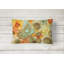  Abstract Flowers Fabric Indoor/Outdoor Throw Pillow