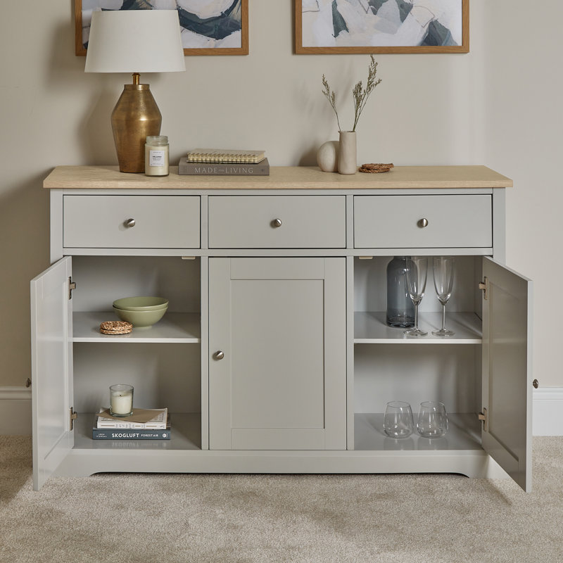 Kohen 130cm Sideboard, Linen Grey