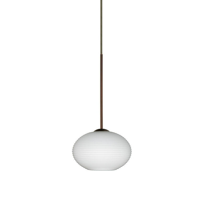 Lasso 1 - Light Single Pendant, Bronze, Opal Matte, LED