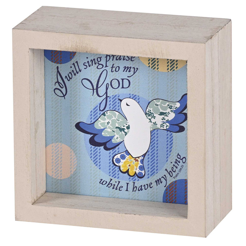 Tabletop 2 Sided Art I Will Sing 4X4