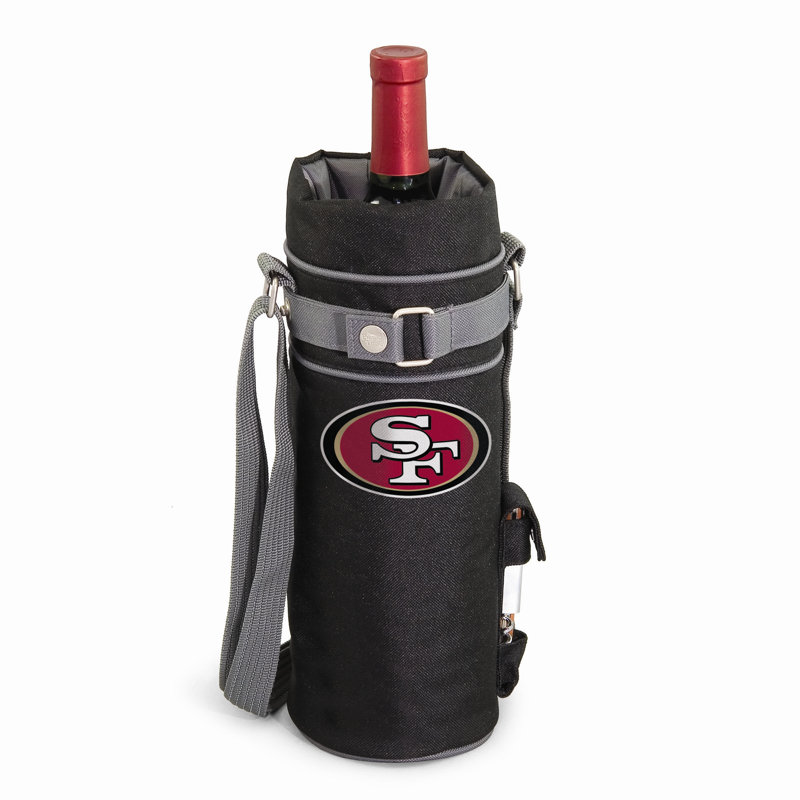 NFL Digital Print Wine Sack, San Francisco 49ers, Black