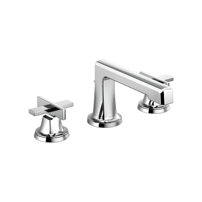 Levoir® Two-Handle Wall Mount Lavatory Faucet, Polished Chrome, Low Lever Handle, 1.5