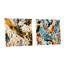 Louann - Ensemble de 2 reproductions d'art abstrait en acrylique sur verre-103927795