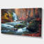 «Autumn Mountain Waterfall Long View - Landscape», reproduction de photo sur toile-825875968