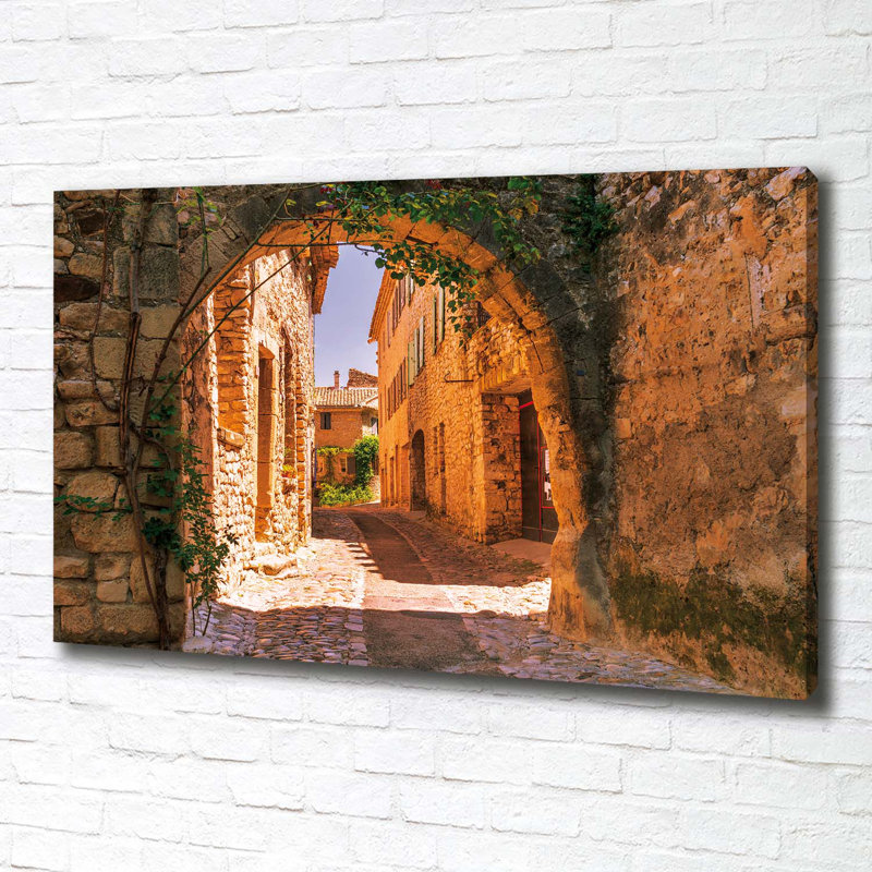 A Charming Street - Wrapped Canvas Print