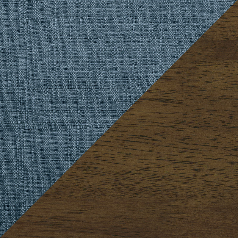 Bertolt 29.5" Mid-Century Modern Accent Chair with Textured Fabric Upholstery, Solid Rubberwood Frame, Foam Over Pocket Coils