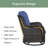Wicker Patio Furniture Set- 4 Pieces Swivel Patio Chairs,PE Rattan Outdoor Rocking Chairs Porch Furniture for Garden Deck-87763112-87763113