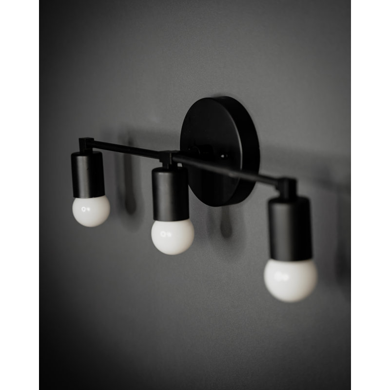 Armed Sconce, Matte Black, 5.25" H x 14.5" W x 4.37" D