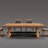 Rectangular solid wood dining table-442640430