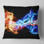 Rouge et bleu fumée abstraite - coussin abstrait imprimé-30179654-30179651