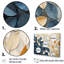 Collage de feuilles minimaliste beige et bleu - feuilles, décoration murale-102952459-85707196