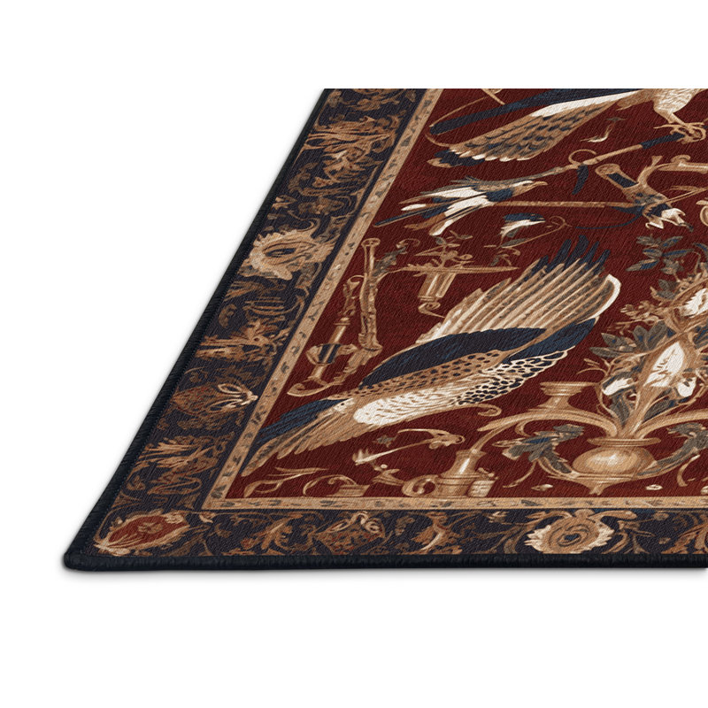 Tapis noir français lavable à la machine, Tapis de couloir 2 pi x 4 pi
