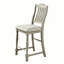 Upholstered Counter Stool with Solid Wood Frame