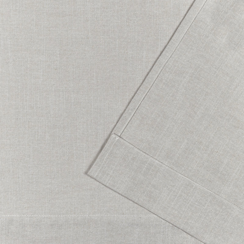 Nicole Miller New York Peterson Cotton Blend Tuxedo Tab Top Light Filtering Curtain Panels, Silver, 64" W x 63" L