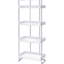 Bibliothèque de bureau à 4 tablettes en blanc brillant - Stable Support Contemporary