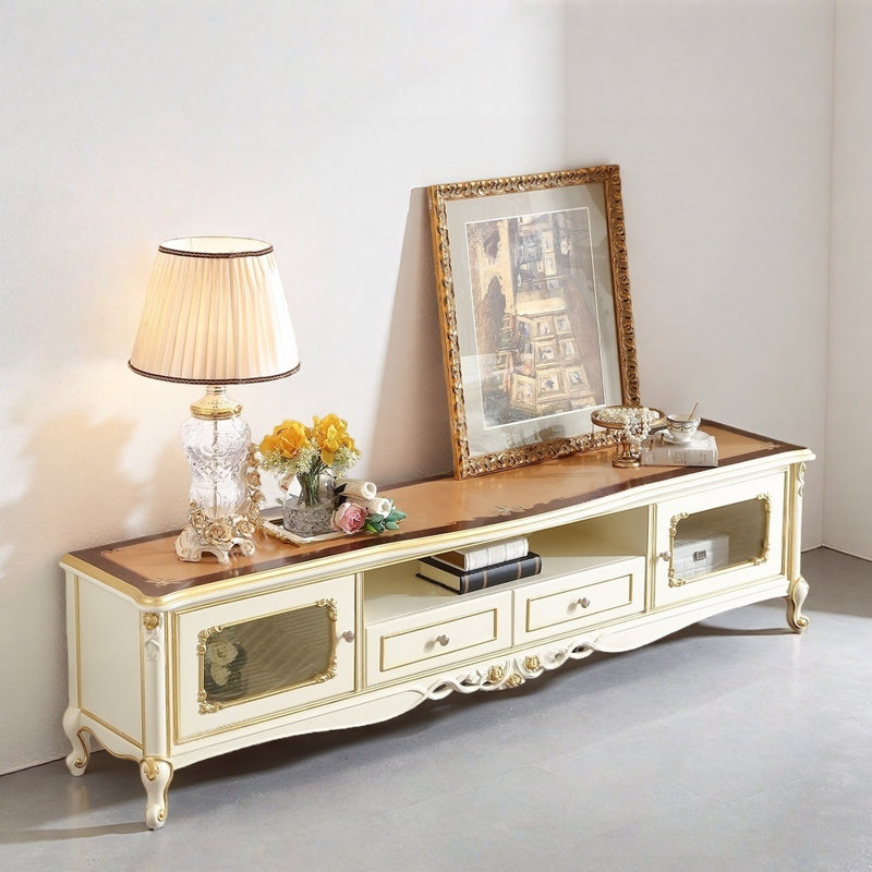 Meuble télé simple et créatif, H 22,83 po x L 78,74 po x l 20,08 po