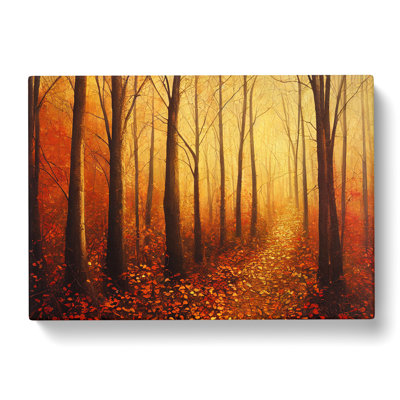 Inspirational Autumn Forest - Wrapped Canvas