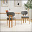 Ensemble de 2 chaises de salle à manger rembourrées en tissu Modern, confortables et élégantes pour la cuisine et la salle à manger-1063673682