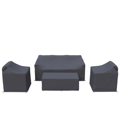 Derwin Patio Group Seating 4 Piece Outdoor Furniture Covers