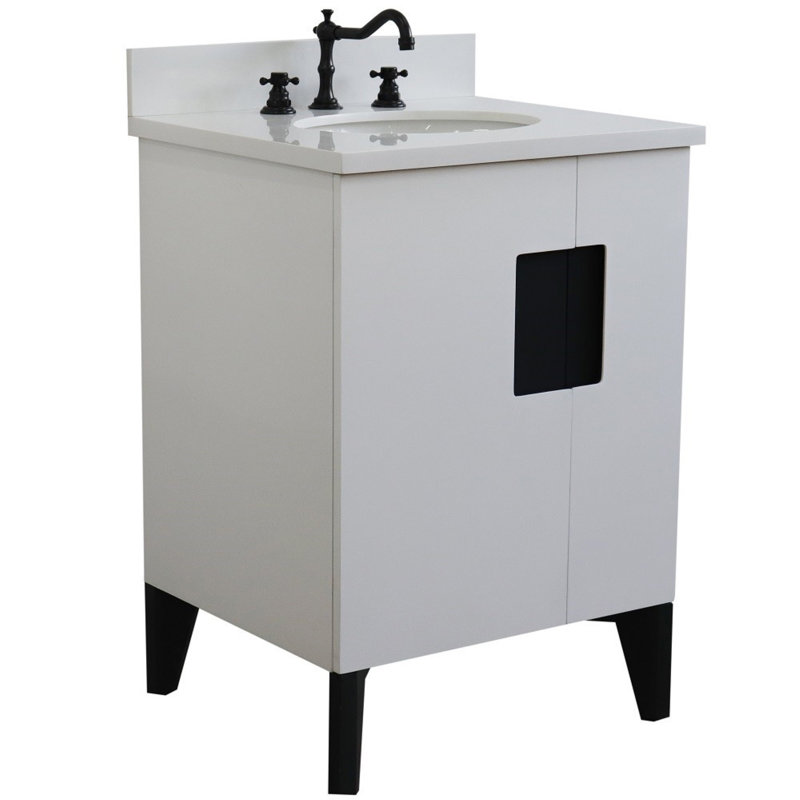 Ensemble de meuble-lavabo simple 25 po Petaluma, Blanc