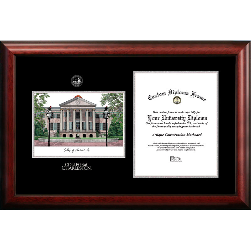 Cadre photo College of Charleston, 16 po x 12 po