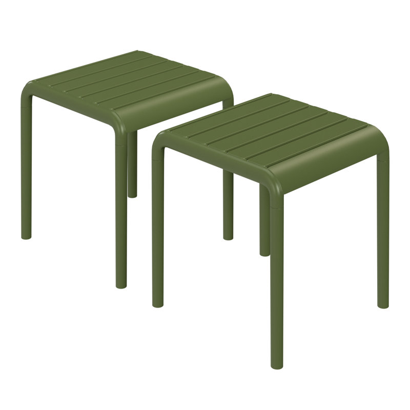 Table d'appoint carrée d'extérieur, Vert