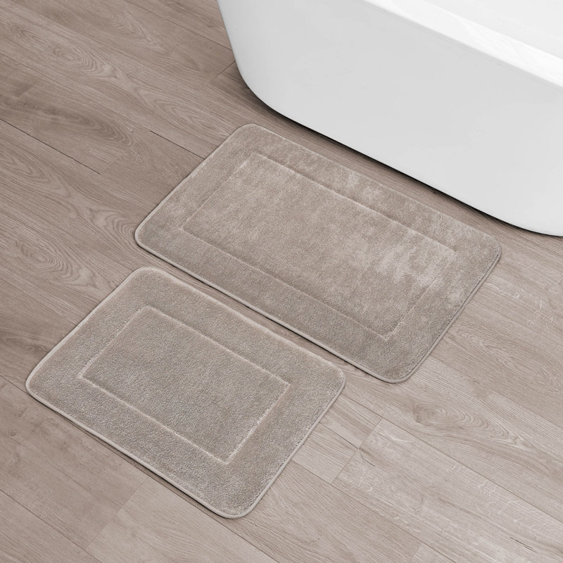 Inglestone Common Non-Slip Bath Rug, Linen, 17"  x 24"  / 20"  x 32" 