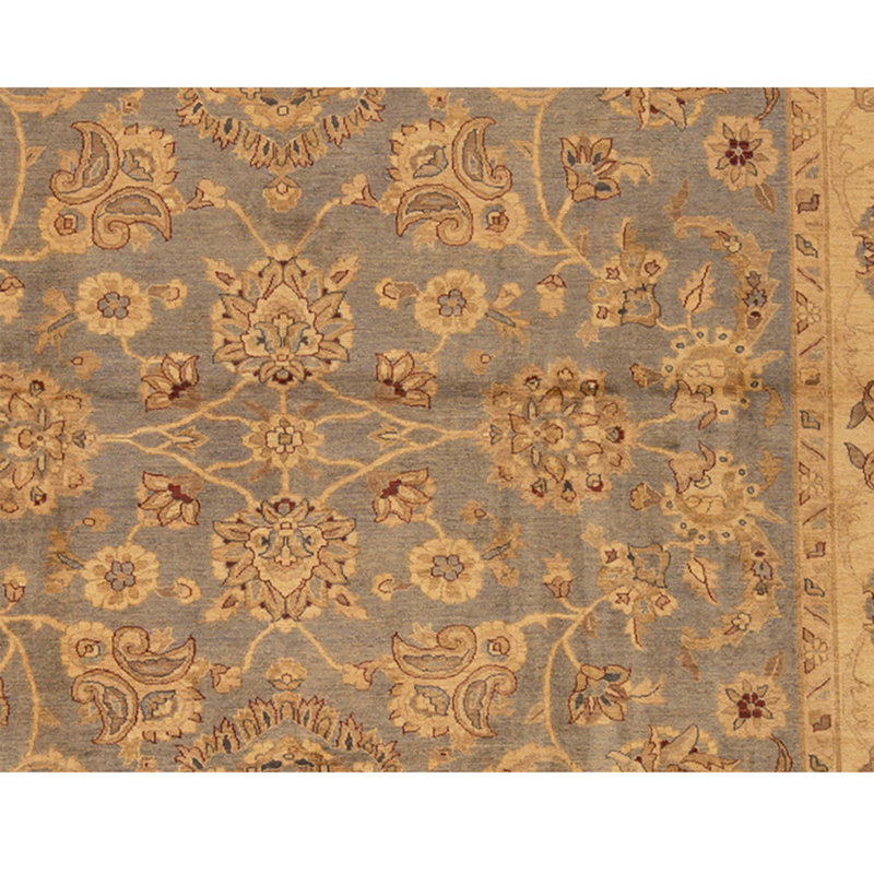 Tapis rectangulaire en laine noué à la main